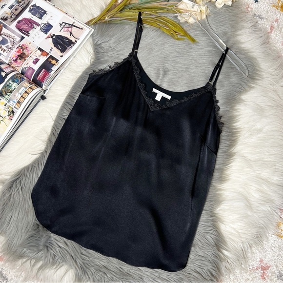 Floreat Loved By Anthropologie Dark Romantic Lace Trim Women’s Silky Cami Sz M - Picture 11 of 11